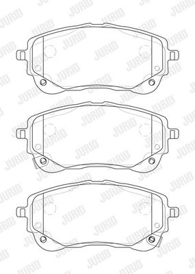 Bremsekloss sett JURID 574042J for TOYOTA, SUZUKI