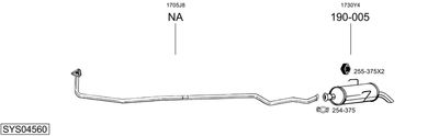 Układ wydechowy BOSAL SYS04560