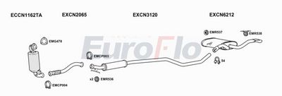 Układ wydechowy EUROFLO CNC4ST166001