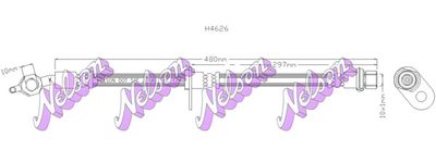 Тормозной шланг KAWE H4626 для TOYOTA SCEPTER