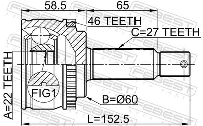 Joint Kit, drive shaft 2210-CDA46