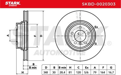 спирачен диск STARK SKBD-0020303