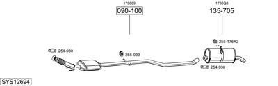 Układ wydechowy BOSAL SYS12694