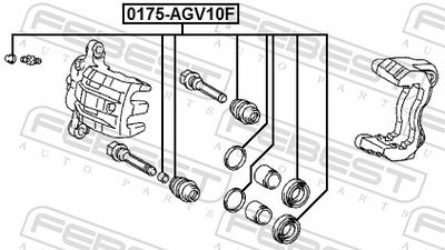 Komplet za popravak, kočno sedlo FEBEST 0175-AGV10F