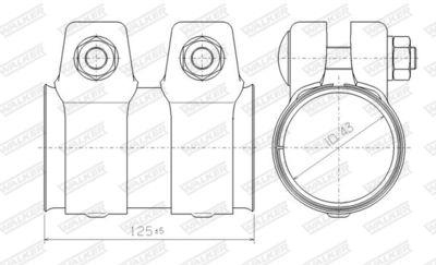 CONECTOR TEAVA SISTEM DE ESAPAMENT WALKER 86142 8