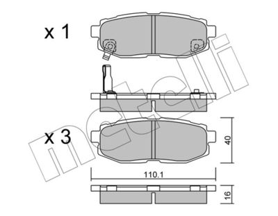 Brake Pad Set, disc brake 22-0875-0