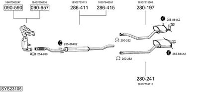 Изпускателна система BOSAL SYS23105