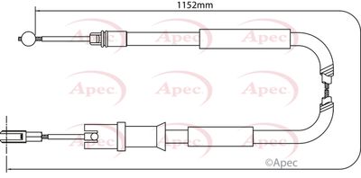 Cable Pull, parking brake APEC CAB1294