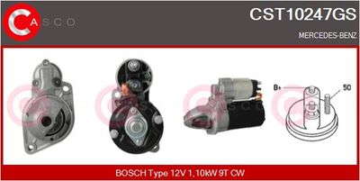 CASCO CST10247GS Стартер  для MERCEDES-BENZ CLK (Мерседес Клk)