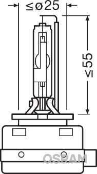 Лампа накаливания, фара дальнего света OSRAM 66548 для PORSCHE 718