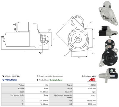 STARTER AS-PL S5551PR 4