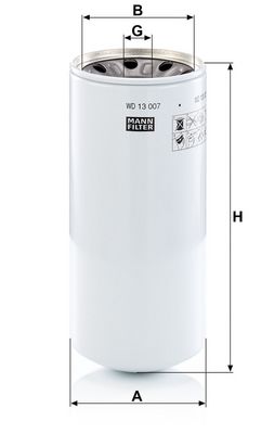 Hydraulisch filter (centrifugaal oliefilter, geschroefd)
