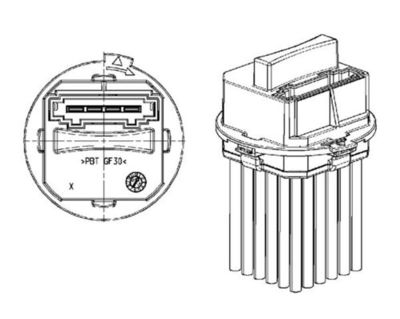 Regulator, wentylator nawiewu do wnętrza pojazdu MAHLE ABR 21 000P