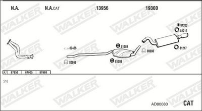 Изпускателна система WALKER AD80080