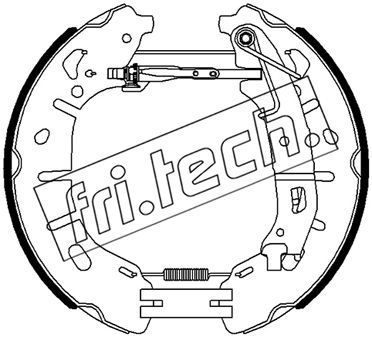 fri.tech. 16482 Ремкомплект барабанных колодок  для FIAT DOBLO (Фиат Добло)