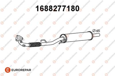 Предглушитель выхлопных газов EUROREPAR 1688277180 для VW FOX