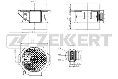 Расходомер воздуха ZEKKERT SE-2001 для RENAULT WIND