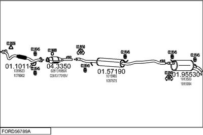 SISTEM DE ESAPAMENT MTS FORD56789A008835