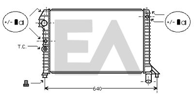 Радиатор, охлаждение двигателя EACLIMA 31R78019 для VOLVO 440