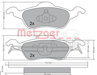 Brake Pad Set, disc brake 1170038