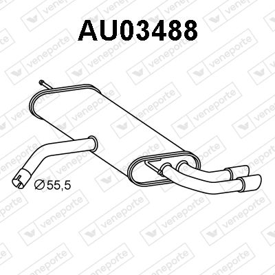 VENEPORTE AU03488 Глушитель выхлопных газов  для AUDI A3 (Ауди А3)