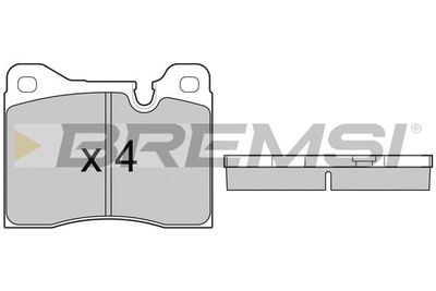 Комплект тормозных колодок, дисковый тормоз BREMSI BP2221 для FERRARI 412