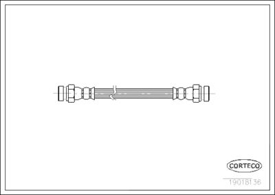 Тормозной шланг CORTECO 19018136 для FIAT ELBA