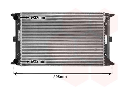 Радиатор, охлаждение двигателя VAN WEZEL 58002005 для VW SCIROCCO