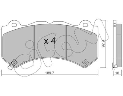 Комплект тормозных колодок, дисковый тормоз CIFAM 822-1182-0 для CADILLAC CTS