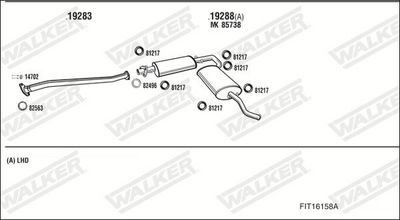 SISTEM DE ESAPAMENT WALKER FIT16158A