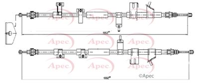 Cable Pull, parking brake APEC CAB1670