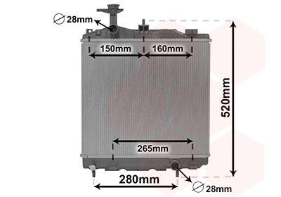 Радиатор, охлаждение двигателя VAN WEZEL 32002266 для MITSUBISHI MIRAGE