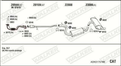 Изпускателна система WALKER ADK017578B