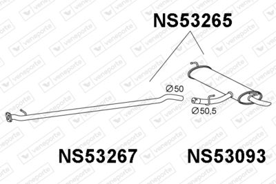 VENEPORTE NS53265 Глушитель выхлопных газов  для NISSAN QASHQAI / QASHQAI +2 I (J10, NJ10, JJ10E) 1.5 dCi