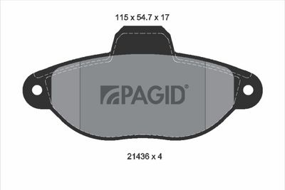 Zestaw klocków hamulcowych, hamulce tarczowe PAGID T9031N