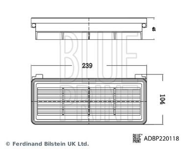 Воздушный фильтр BLUE PRINT ADBP220118 для KIA PICANTO