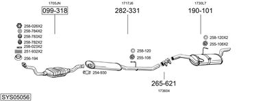 SISTEM DE ESAPAMENT BOSAL SYS05056