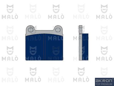 Комплект тормозных колодок, дисковый тормоз AKRON-MALÒ 1050011