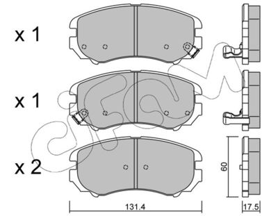 Brake Pad Set, disc brake 822-503-0