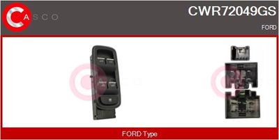 CASCO CWR72049GS Кнопка стеклоподьемника  для FORD  (Форд Екоспорт)