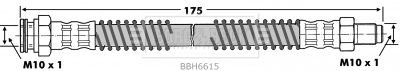 Тормозной шланг BORG & BECK BBH6615 для CITROËN AX