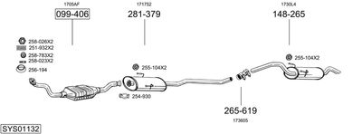 Изпускателна система BOSAL SYS01132