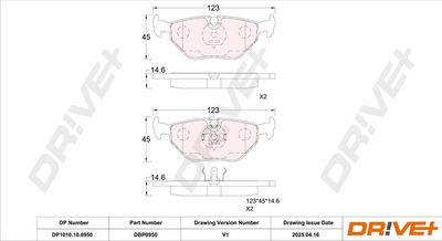 BREMSBELAGSATZ SCHEIBENBREMSE DR!VE+ DP1010100950 2