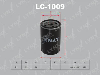 LC-1009 LYNXauto Масляный фильтр