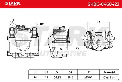 спирачен апарат STARK SKBC-0460423