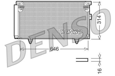 DENSO DCN36001 Радіатор кондиціонера 