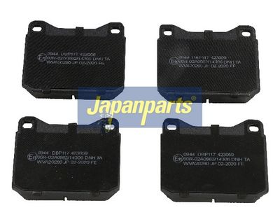 JAPANPARTS Stabdžių trinkelių rinkinys, diskinis stabdys