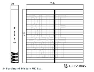 Фильтр, воздух во внутренном пространстве ADBP250045