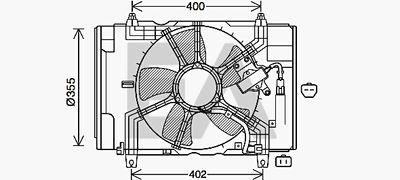 Вентилятор, охлаждение двигателя EACLIMA 33V18037 для NISSAN TIIDA