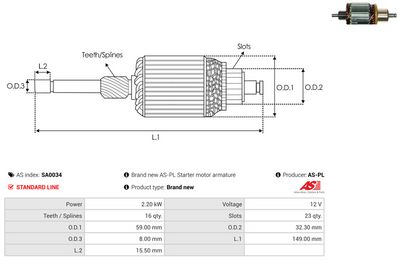 ARMATURA DEMAROR AS-PL SA0034 1